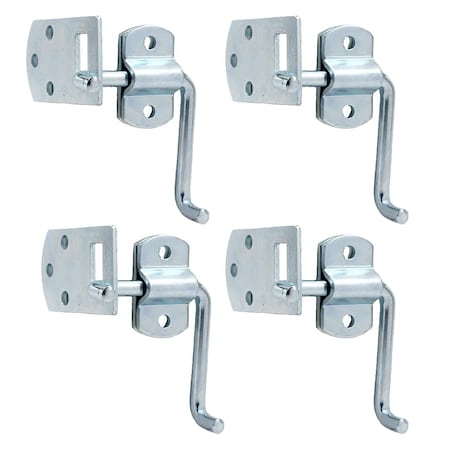 Boxer Tools Corner Gate Latch Sets for Stake Body Gates, Clear Zinc, 4 Piece 99200-4
